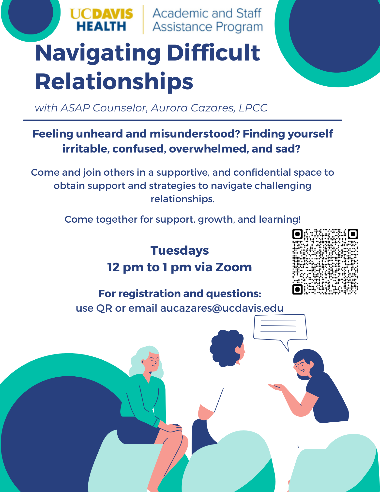 PDF of flyer advertising Navigating Difficult Relationships